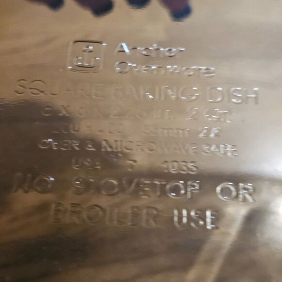 Anchor Hocking Amber Square Baking Glass 8" brown dish 2qt colorful kitchen bake - Picture 6 of 6